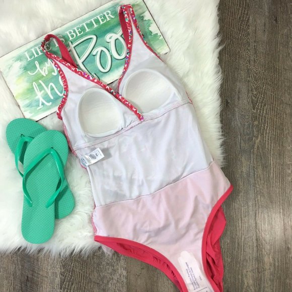 Sweet Escape One Piece Full Coverage Pink Print Swimsuit - Picture 6 of 7